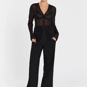 Dissh Nova Sheer Linen Blend Button-Up Top reformation revolve abercrombie zara